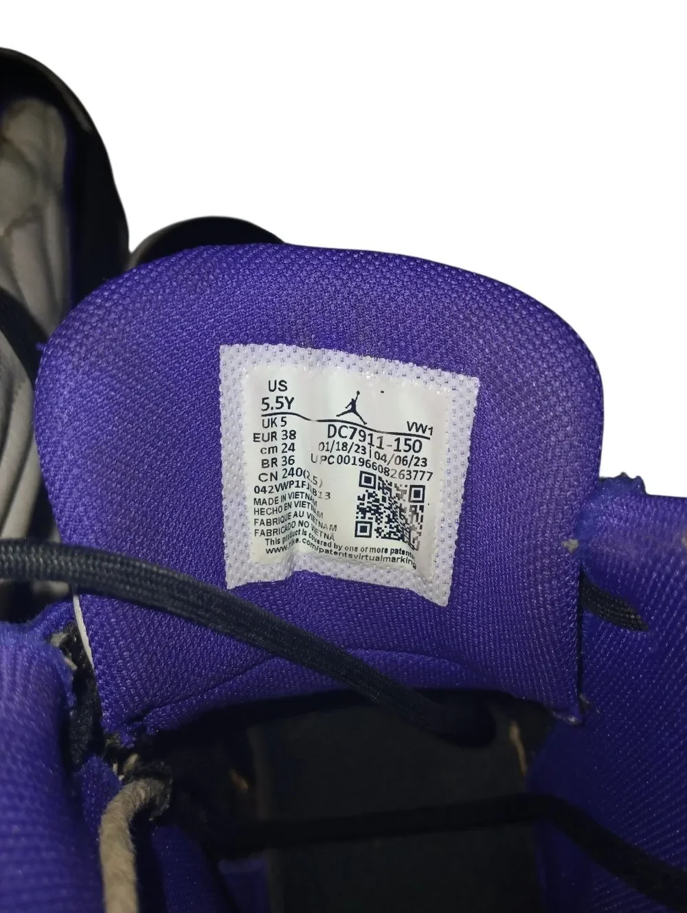 Jordan Pro Strong - White, Black, Electro Purple (GS) - DC7911-150